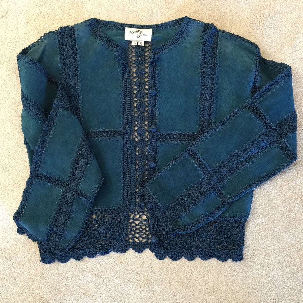 Scully leather and crochet jacket